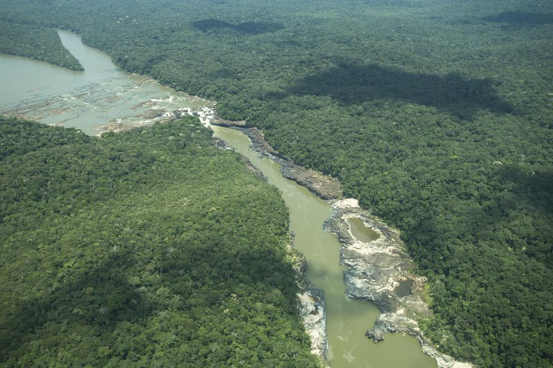 Aerial view of a river.