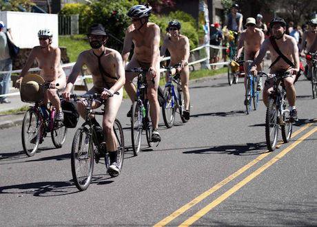 Nudism And Yoga - The overwhelming whiteness of Portland's World Naked Bike ...