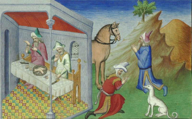 Cannibalisme, Le Livre des merveilles de Marco Polo. Paris, Bibliothèque Nationale