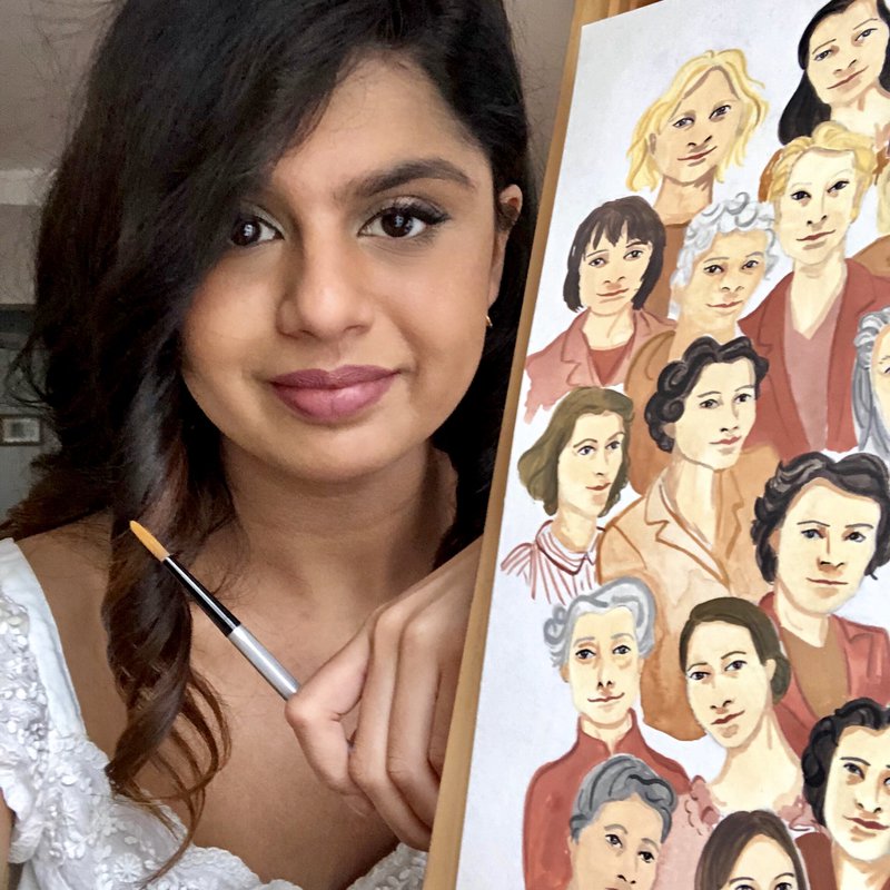 Nina Chhita, founder of Nina Draws Scientists.