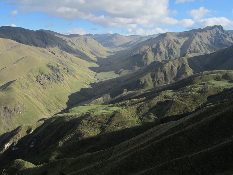 The páramo hills in Cotopaxi province, Ecuador