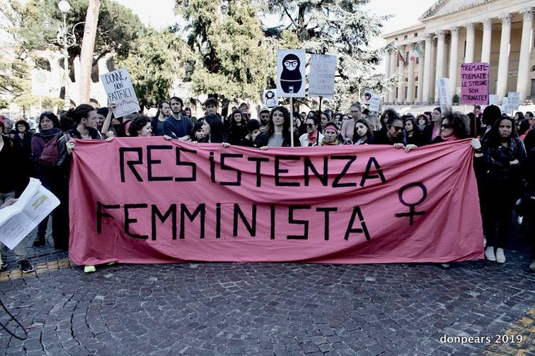 The Italian feminist movement Non Una di Meno in Verona.